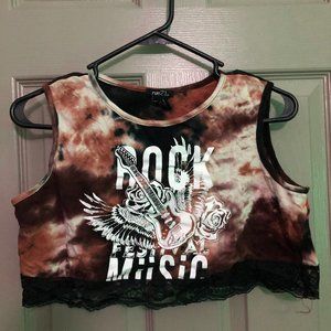 'Rock Music' Crop Top
